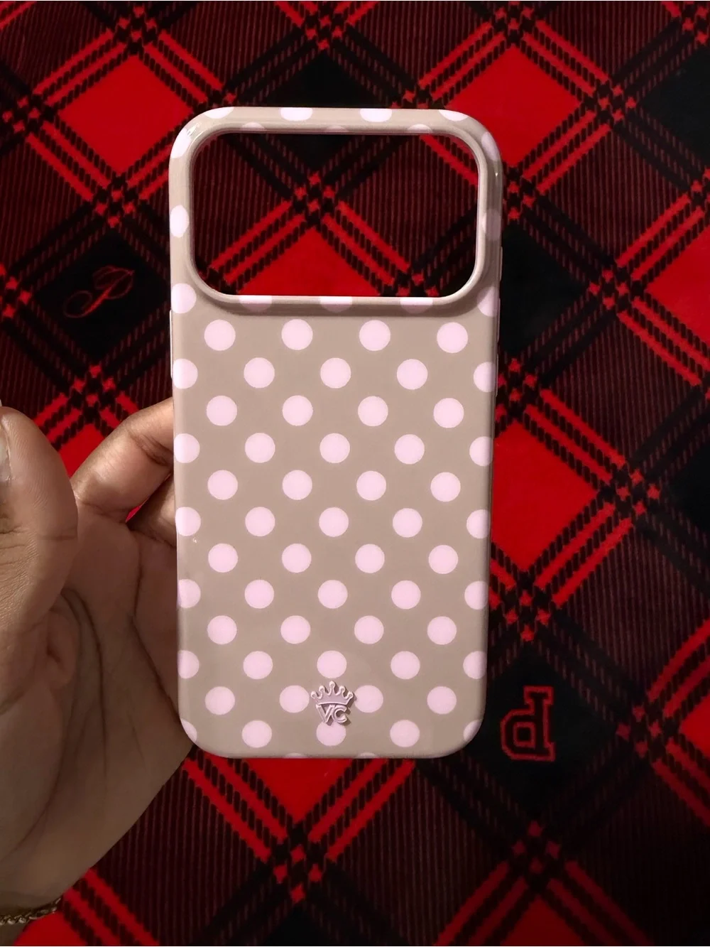 Velvet Caviar Pink Polka Dot MagSafe Phone Case- 17 Pro Max